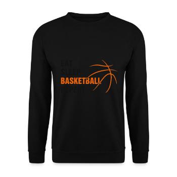 Gift for Basketball Fans - Unisex Sweatshirt - black - Front - Alina (178cm) & Michal (187cm)