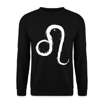 Löwe Leo Sternzeichen Design Symbol Weiß Neu - Unisex Pullover - Schwarz - Vorne - Alina (178cm) & Michal (187cm)