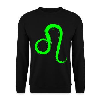 Löwe Leo Sternzeichen Design Symbol Grün Neu - Unisex Pullover - Schwarz - Vorne - Alina (178cm) & Michal (187cm)