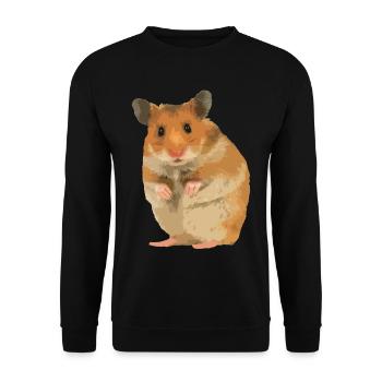 Hamster - Sweat-shirt Unisexe - noir - Devant - Alina (178cm) & Michal (187cm)