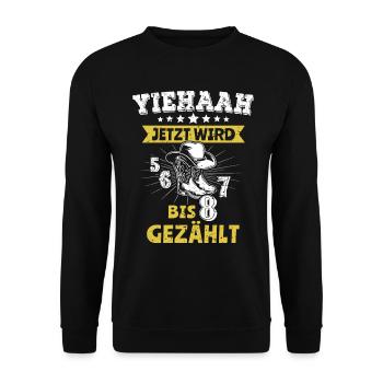 Line dance line dance sayings gift - Unisex Sweatshirt - black - Front - Alina (178cm) & Michal (187cm)