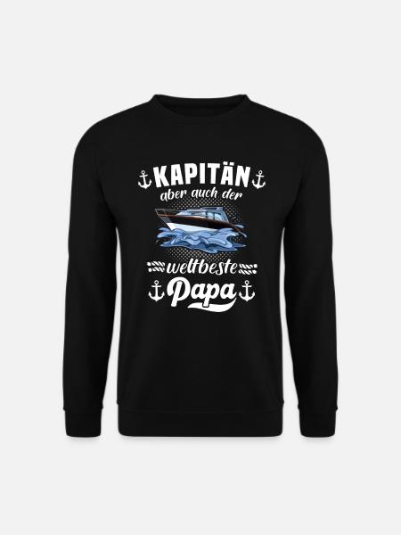 Kapitän Papa Boot Motorboot - Unisex Pullover - Schwarz