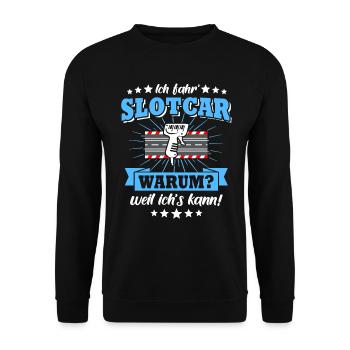 Slotcar Slotracing Slotcars fahren - Unisex Pullover - Schwarz - Vorne - Alina (178cm) & Michal (187cm)