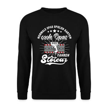 Slotracing Opa Slotcars Slotracer Slot Car - Unisex Pullover - Schwarz - Vorne - Alina (178cm) & Michal (187cm)