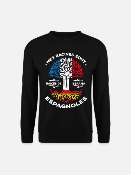My roots are Spanish Tree France Spain - Unisex Sweatshirt - black