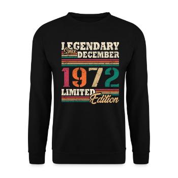 Légendaire Décembre 1972 édition limitée - Sweat-shirt Unisexe - noir - Devant - Alina (178cm) & Michal (187cm)