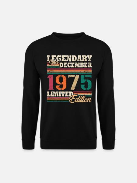 Legendäre Dezember 1975 Limited Edition - Unisex Pullover - Schwarz
