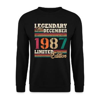 Légendaire Décembre 1987 édition limitée - Sweat-shirt Unisexe - noir - Devant - Alina (178cm) & Michal (187cm)