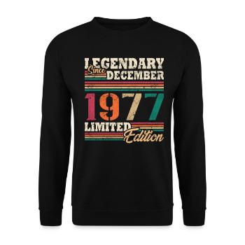 Légendaire Décembre 1977 édition limitée - Sweat-shirt Unisexe - noir - Devant - Alina (178cm) & Michal (187cm)