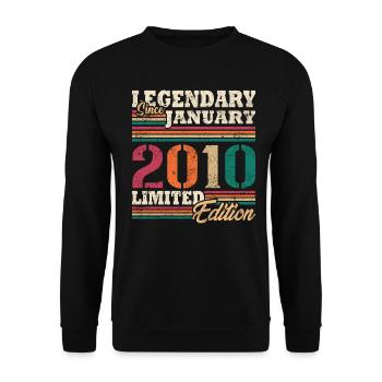 Légendaire Janvier 2010 édition limitée - Sweat-shirt Unisexe - noir - Devant - Alina (178cm) & Michal (187cm)