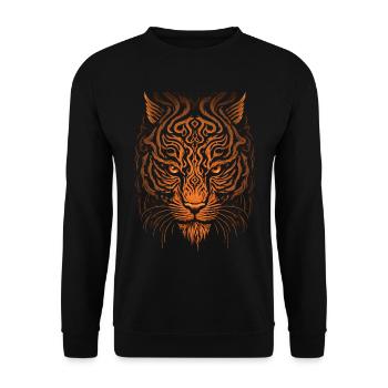 Tiger - Sweat-shirt Unisexe - noir - Devant - Alina (178cm) & Michal (187cm)