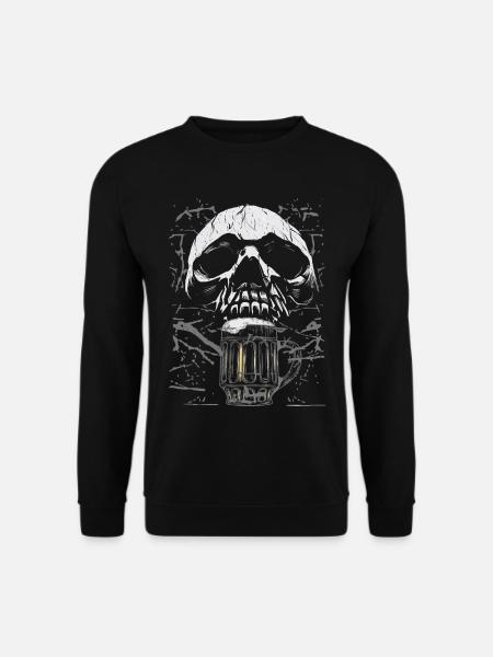 Skull Beer Mug Gothic - Unisex Sweatshirt - black