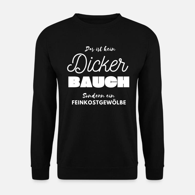 Dicke Bauch Feinkost Gewölbe - Unisex Pullover - Schwarz