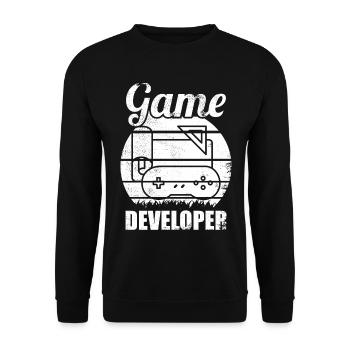 Spiele Entwickler - Unisex Pullover - Schwarz - Vorne - Alina (178cm) & Michal (187cm)