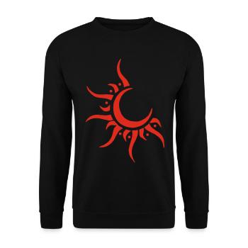 Soleil et lune rouge - Sweat-shirt Unisexe - noir - Devant - Alina (178cm) & Michal (187cm)
