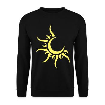 Sonne & Mond - Unisex Pullover - Schwarz - Vorne - Alina (178cm) & Michal (187cm)