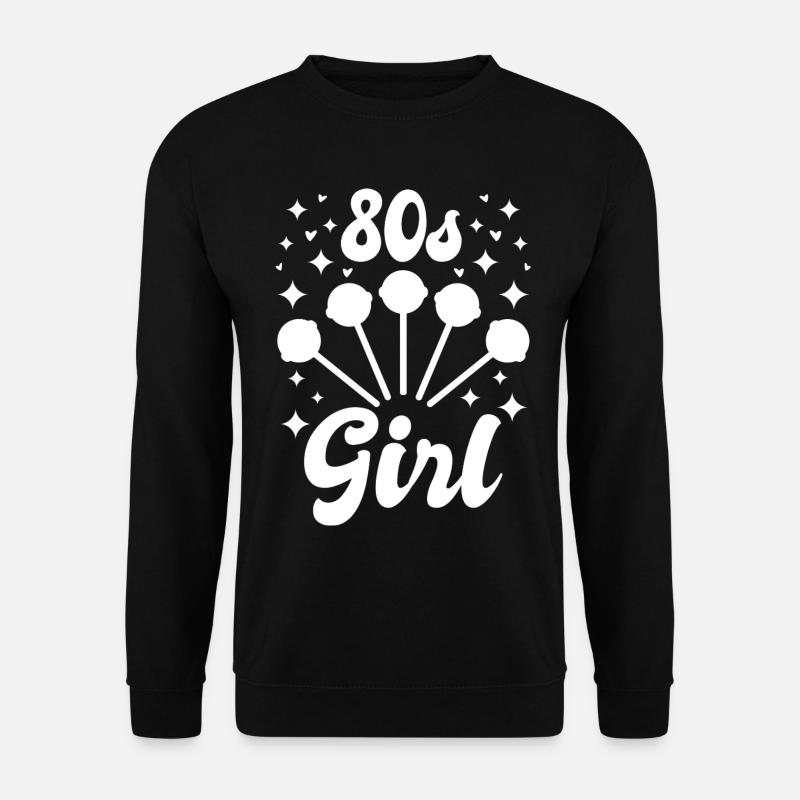 80er Jahre Mädchen - Unisex Pullover - Schwarz