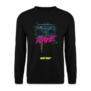 RAVE DAnce harder - Unisex Sweatshirt - black - Front - Alina (178cm) & Michal (187cm)