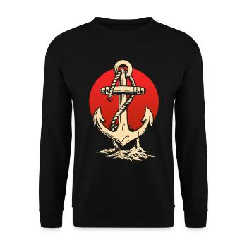 Anchor and Sun - Unisex Pullover - Schwarz - Vorne - Alina (178cm) & Michal (187cm)