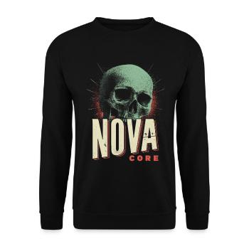 Nova Core Skull - Unisex Sweatshirt - black - Front - Alina (178cm) & Michal (187cm)
