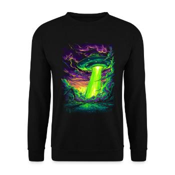 Ferme OVNI - Sweat-shirt Unisexe - noir - Devant - Alina (178cm) & Michal (187cm)