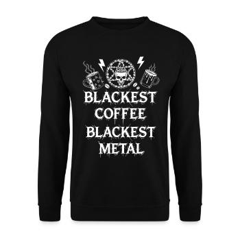 Ventilateur en métal café noir - Sweat-shirt Unisexe - noir - Devant - Alina (178cm) & Michal (187cm)