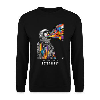 Kotzmonaut - Unisex Pullover - Schwarz - Vorne - Alina (178cm) & Michal (187cm)