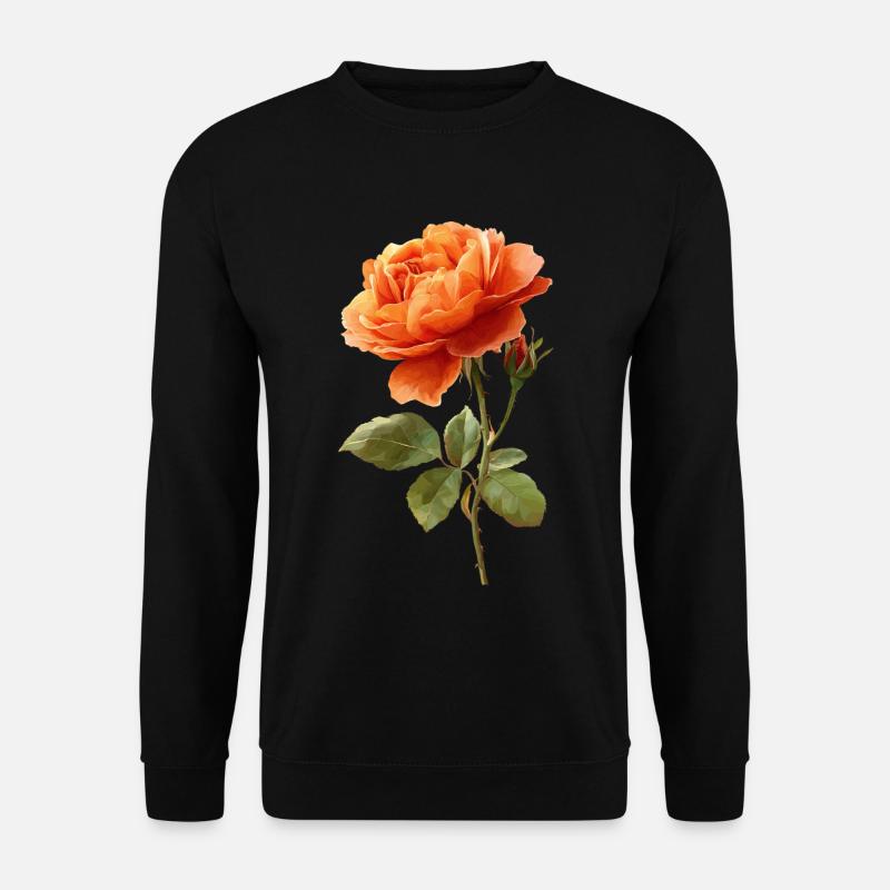 Orange Rose - Unisex Pullover - Schwarz
