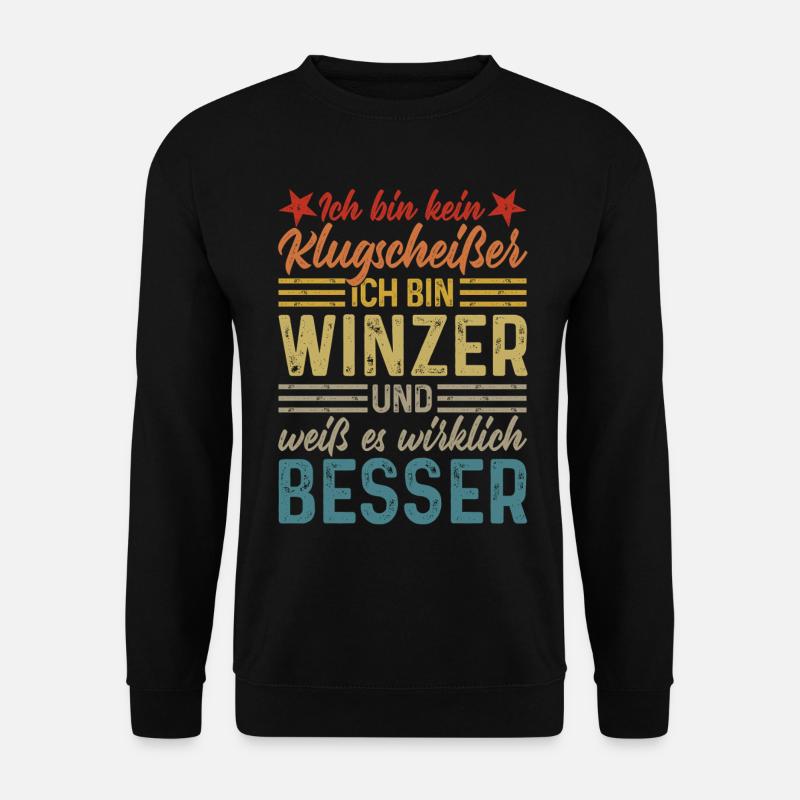 Winemaker - Not a smartass - Unisex Sweatshirt - black