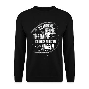 Angling - Unisex Sweatshirt - black - Front - Alina (178cm) & Michal (187cm)