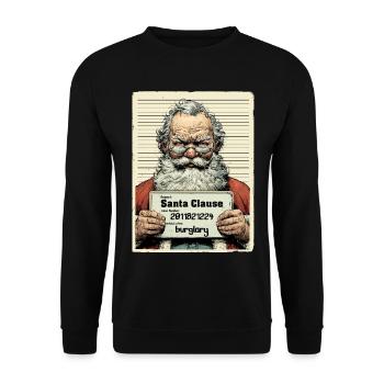 Santa Arrested - Unisex Sweatshirt - black - Front - Alina (178cm) & Michal (187cm)