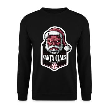 Club du Père Noël Vilain - Sweat-shirt Unisexe - noir - Devant - Alina (178cm) & Michal (187cm)