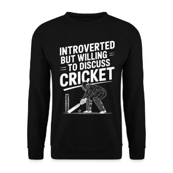 Drôle de cricket : Jeu de cricket vintage - Sweat-shirt Unisexe - noir - Devant - Alina (178cm) & Michal (187cm)