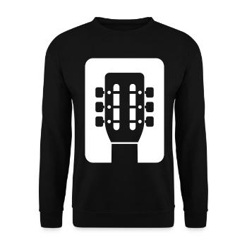 Guitar Emblem - Unisex Sweatshirt - black - Front - Alina (178cm) & Michal (187cm)
