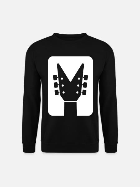 Guitar Headstock Silhouette - Unisex Sweatshirt - black
