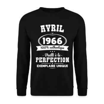 60th Anniversary - April 1966 Perfection - Unisex Sweatshirt - black - Front - Alina (178cm) & Michal (187cm)