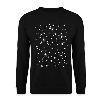 Étoiles spatiales du ciel étoilé - Sweat-shirt Unisexe - noir - Devant - Alina (178cm) & Michal (187cm)