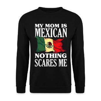Mexiko Stolz & Heimat Mexikaner Mexico Flagge - Unisex Pullover - Schwarz - Vorne - Alina (178cm) & Michal (187cm)