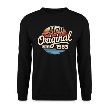 Légendaire depuis mai 1983 – Retro Vintage 1983 - Sweat-shirt Unisexe - noir - Devant - Alina (178cm) & Michal (187cm)