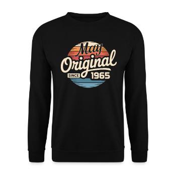 Legendary since May 1965 – Retro Vintage 1965 - Unisex Sweatshirt - black - Front - Alina (178cm) & Michal (187cm)