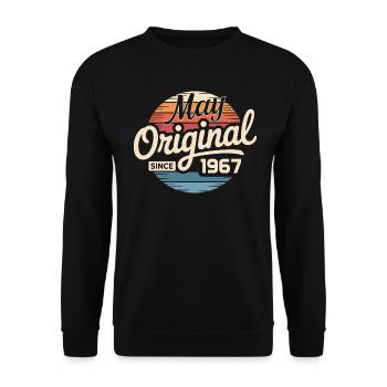 Legendary since May 1967 – Retro Vintage 1967 - Unisex Sweatshirt - black - Front - Alina (178cm) & Michal (187cm)
