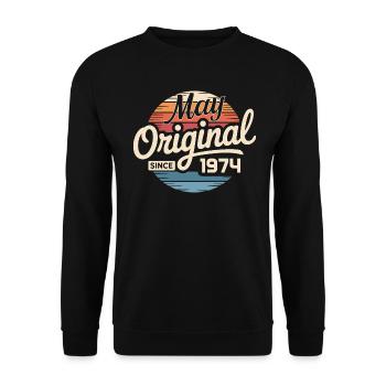 Legends since May 1974 – The original design - Unisex Sweatshirt - black - Front - Alina (178cm) & Michal (187cm)