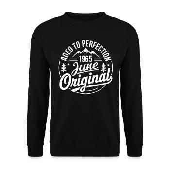 Juni 1965 – Legende der Gipfel und Berge - Unisex Pullover - Schwarz - Vorne - Alina (178cm) & Michal (187cm)