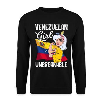 Venezuela Flag Pride & Home Venezuela - Unisex Sweatshirt - black - Front - Alina (178cm) & Michal (187cm)