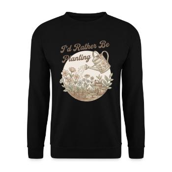 Ich bevorzuge Gardening Passion Vintage Garden - Unisex Pullover - Schwarz - Vorne - Alina (178cm) & Michal (187cm)