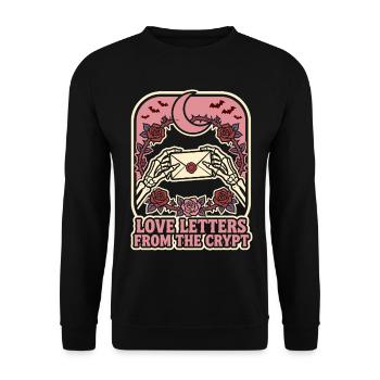 Love Letters From The Crypt - Unisex Pullover - Schwarz - Vorne - Alina (178cm) & Michal (187cm)
