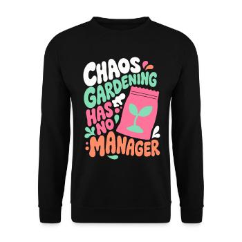 Chaos Gardening ohne Manager - Unisex Pullover - Schwarz - Vorne - Alina (178cm) & Michal (187cm)