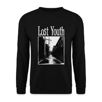 Lost youth - Unisex Pullover - Schwarz - Vorne - Alina (178cm) & Michal (187cm)