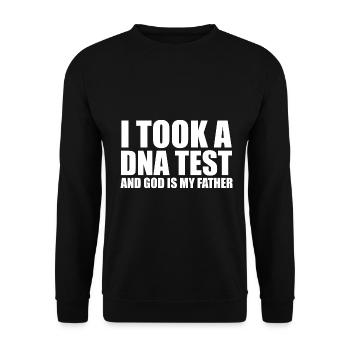 God Christ Christian Saying - Unisex Sweatshirt - black - Front - Alina (178cm) & Michal (187cm)