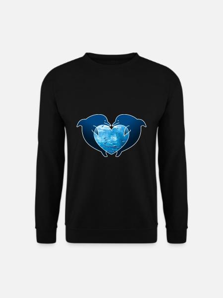 Delfin Liebe - Unisex Pullover - Schwarz